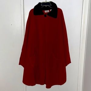 Winter WRAP FRONT RED PONCHO